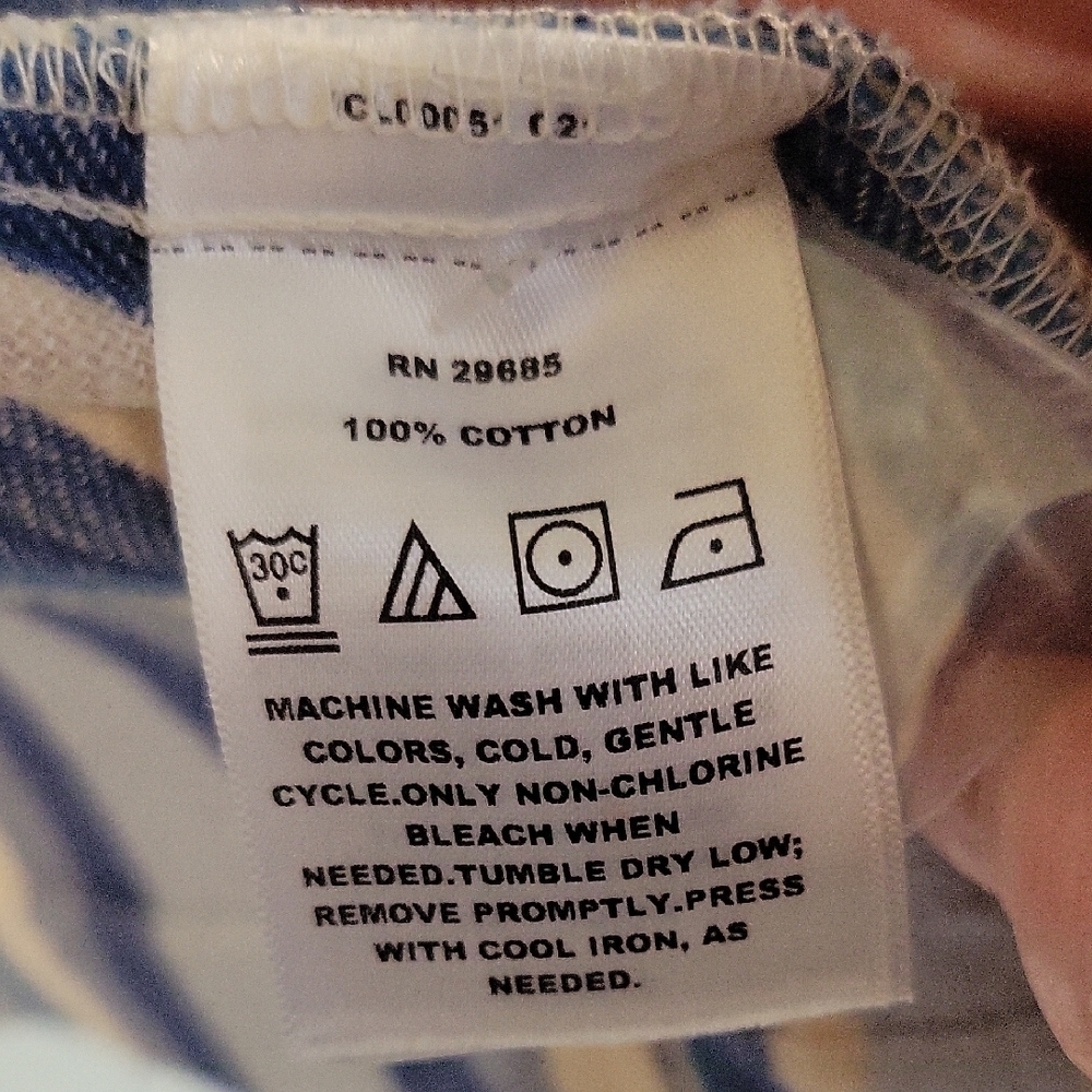 Pendleton Blue and White Striped 100% Cotton Chore Jacket Size Large - Picture 9 of 11